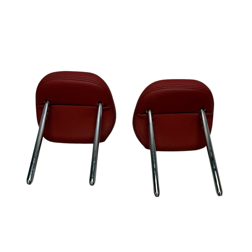 2014-2016 BMW 435i Grand Coupe Red Leather Rear Headrest Pair OEM
