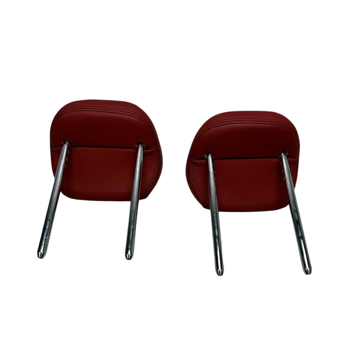 2014-2016 BMW 435i Grand Coupe Red Leather Rear Headrest Pair OEM