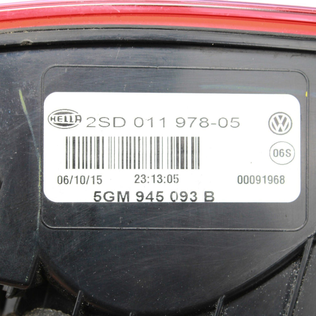 2015-2017 Volkswagen Golf GTI Inner LH Left Taillight 5GM945093B