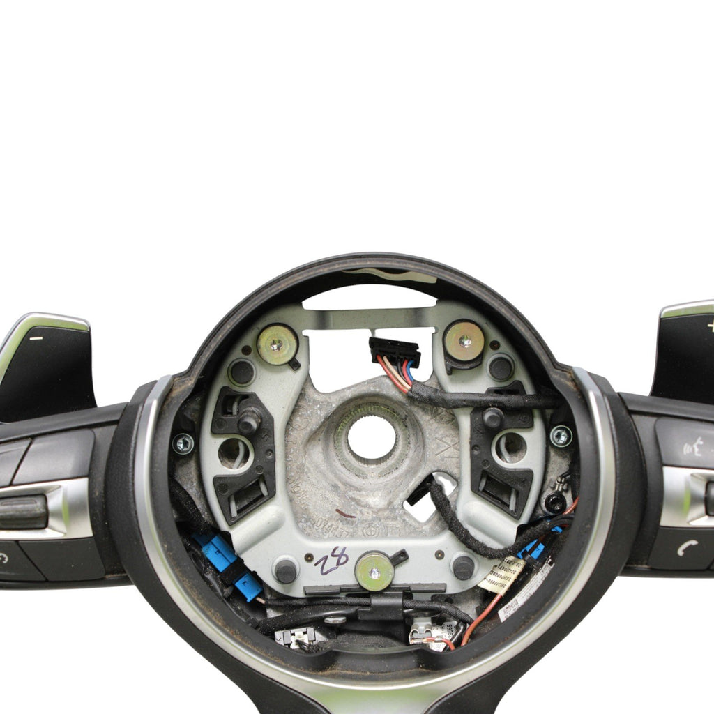 OEM BMW F23 F30 F32 F36 Steering Wheel Heated M Sport Black Leather w/Shifters