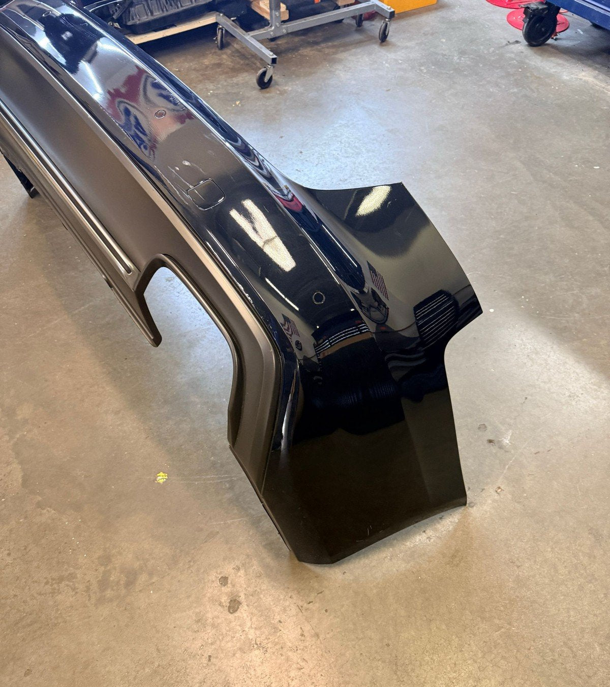 13-16 Audi S4 A4 S-Line B8.5 Rear Bumper Cover OEM MOONLIGHT BLUE LX5R *damage*