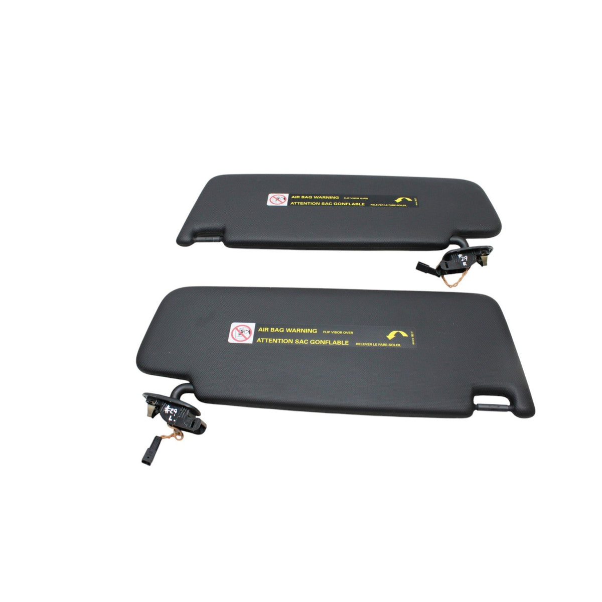 2015-2016 Audi A3 S3 Sun Visor Pair Set Black OEM 8V5857552D 8V5857551D