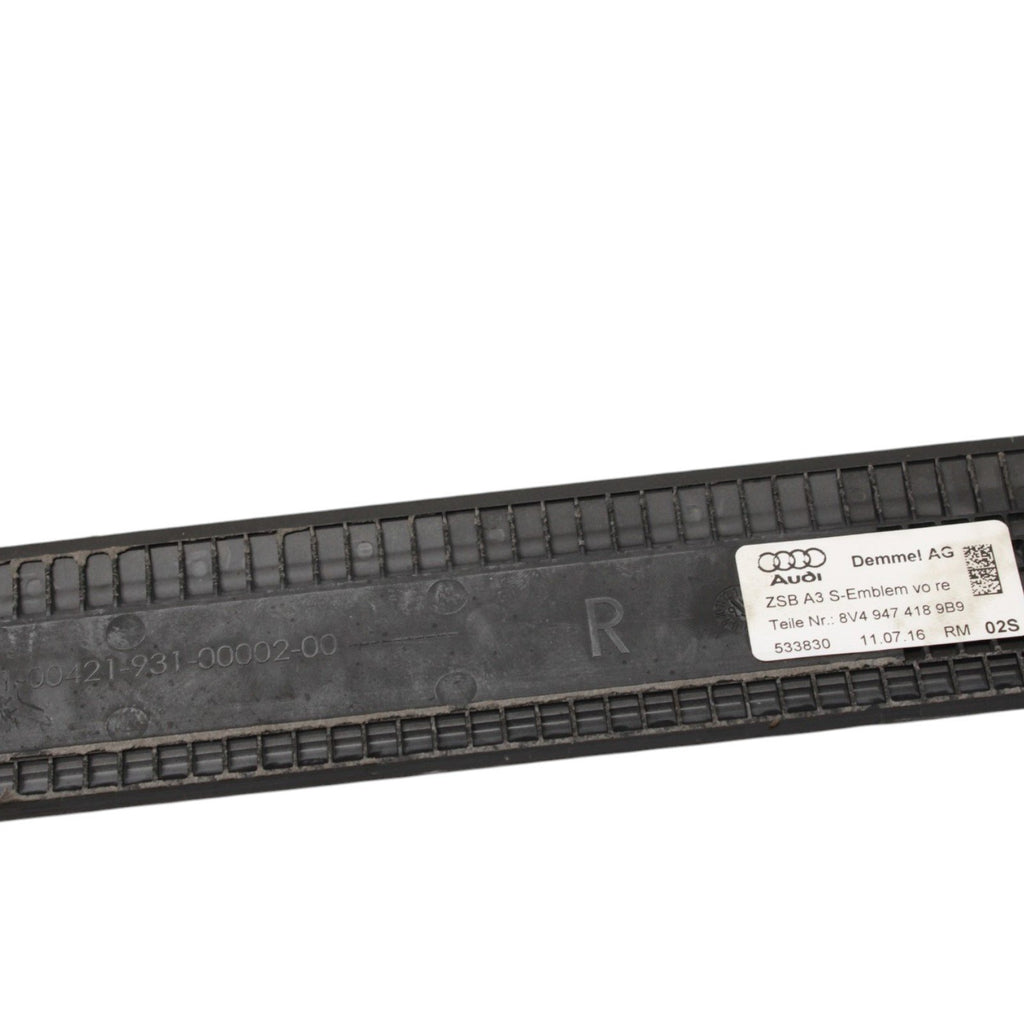 2017-2020 Audi A3 S3 Right Door Sill Scuff Plate Trim 8V4947418 OEM