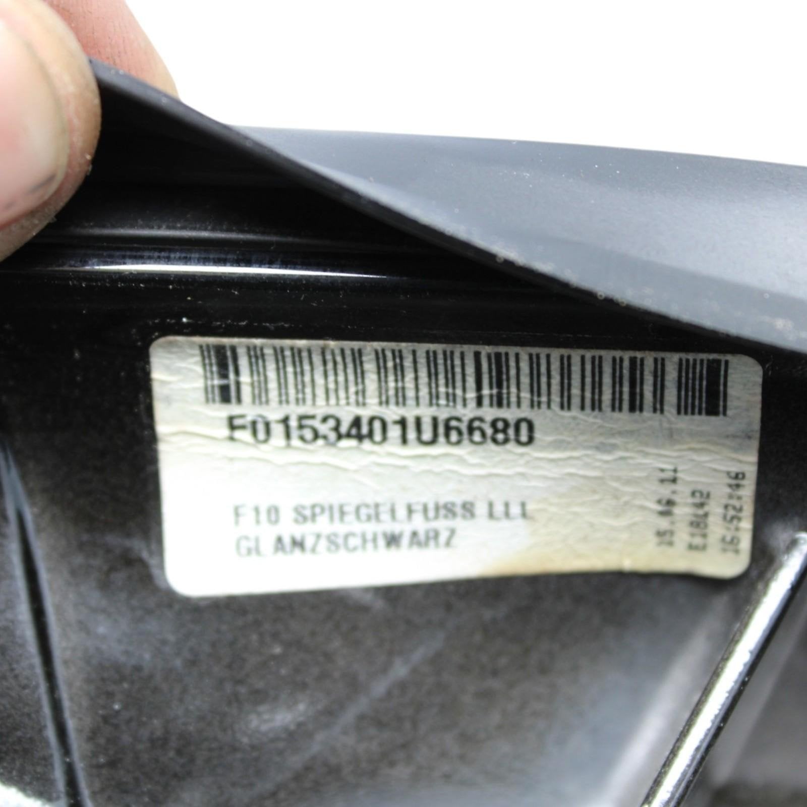 2011-2012 BMW 528i 535i 550i Left Door Mirror Black OEM *light scratches*