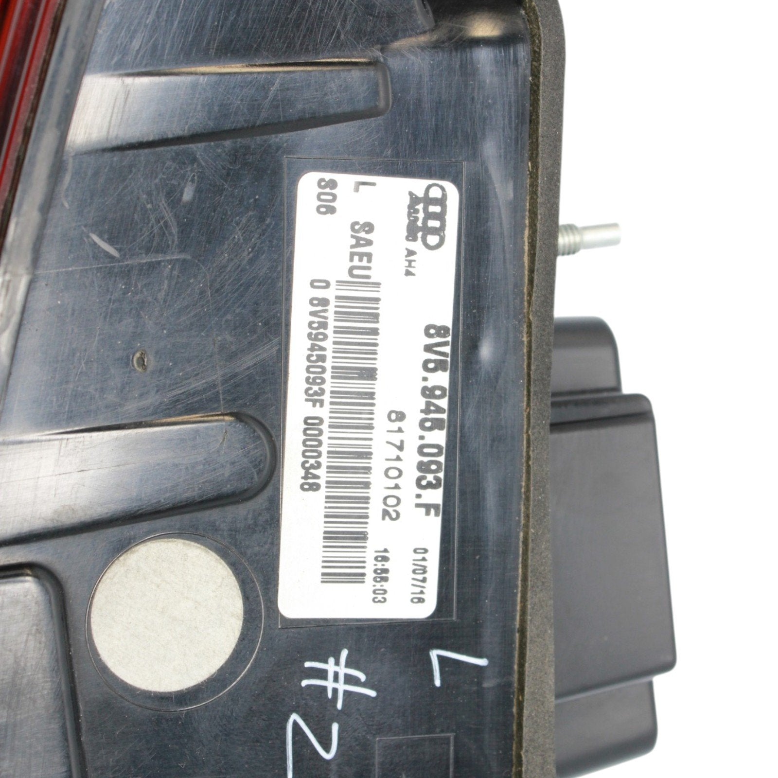 2017-2020 Audi A3 S3 RS3 Left Inner Tail Light Lamp 8V5945093F