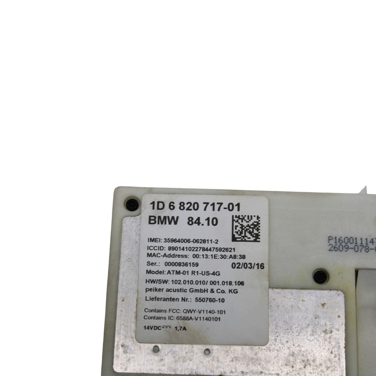 BMW F30 F36 F90 G20 G30 Rear Telematics Communication Control Module Unit OEM