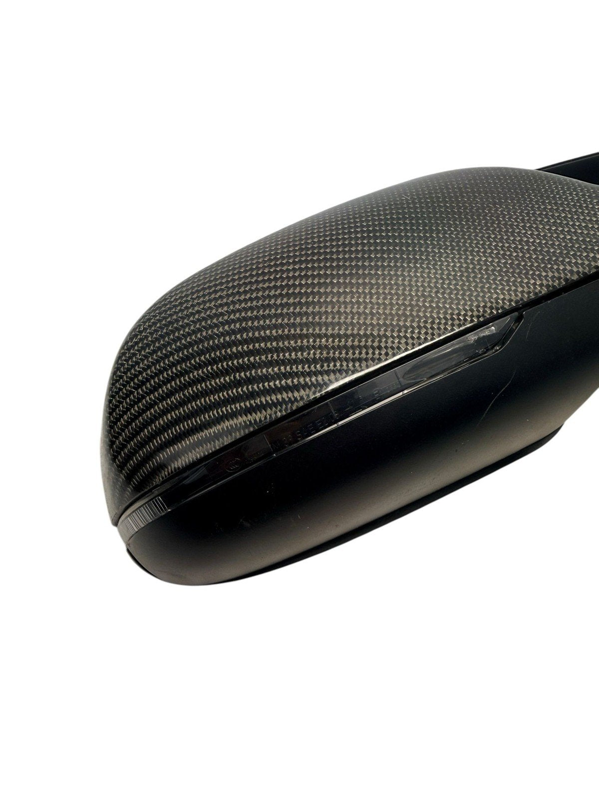 10-16 Audi S4 B8 B8.5 RIGHT PASSENGER SIDE DOOR MIRROR CARBON WITH BLIND SPOT