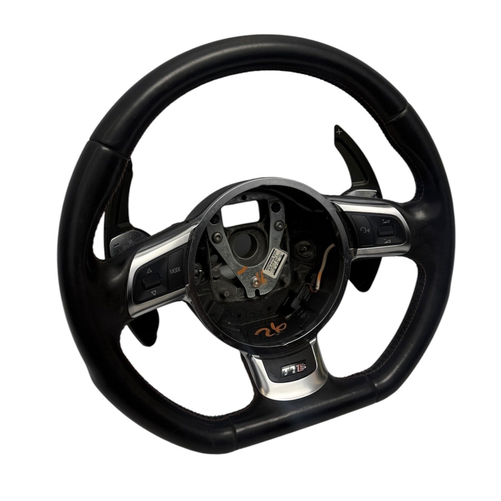 2008-2015 MK2 Audi TTS OEM Steering Wheel Black Flat Bottom Paddle Shifters