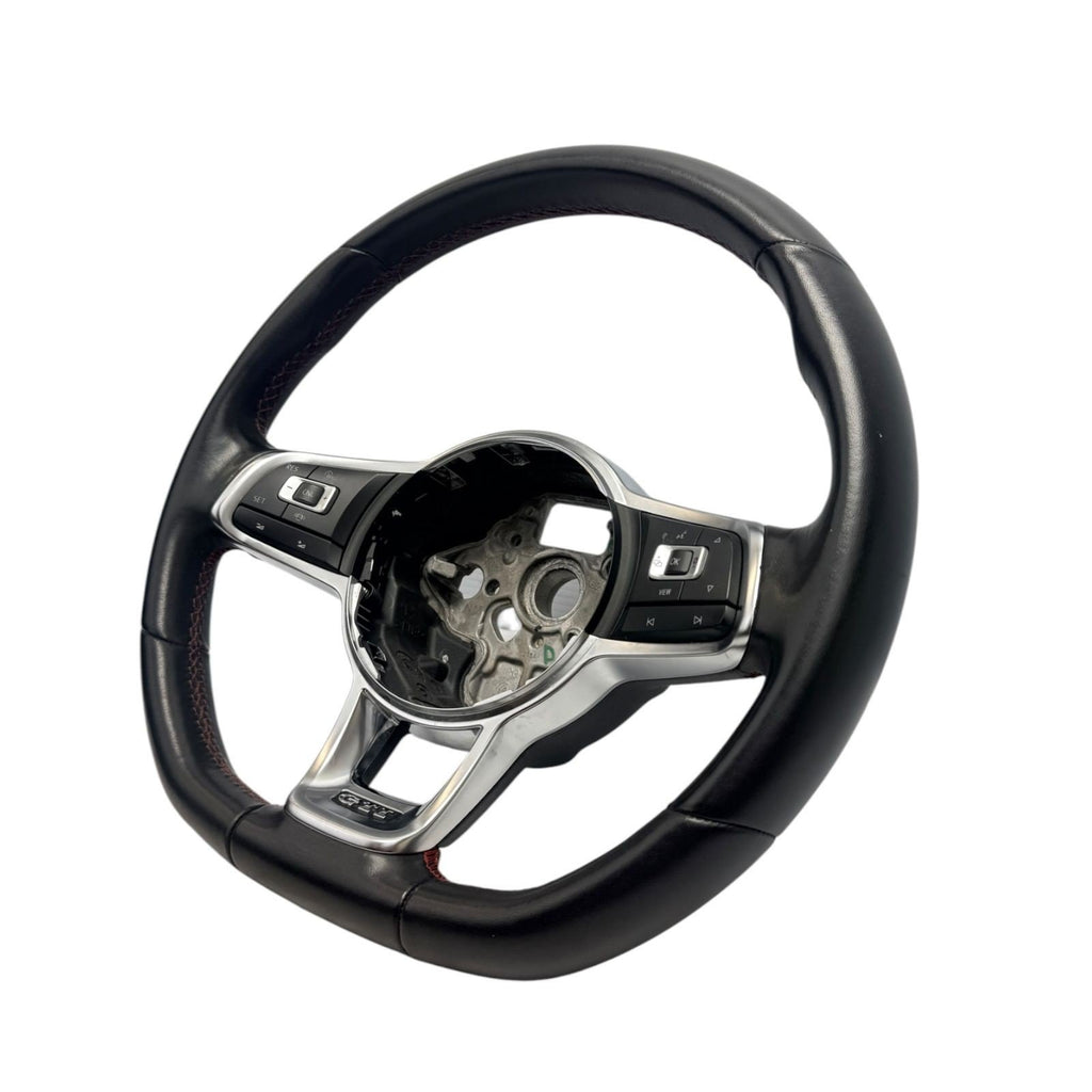 2015-2021 Volkswagen GTI Black Leather Steering Wheel W/ Control Switch OEM