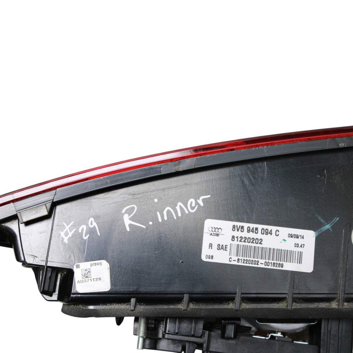 2015-2016 Audi A3 S3 Rear Right Passenger Inner LED Tail Light 8V5945094C OEM