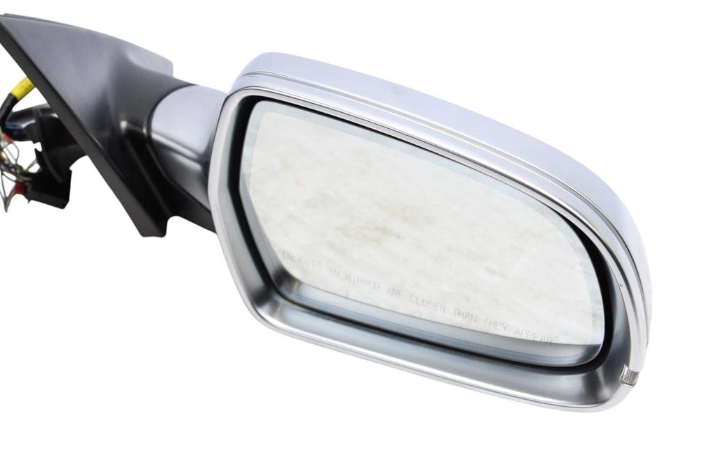 09-16 AUDI B8 S4 A4 FRONT RIGHT SIDE DOOR MIRROR ALUMINUM AUTOFOLD/BLIND SPOT