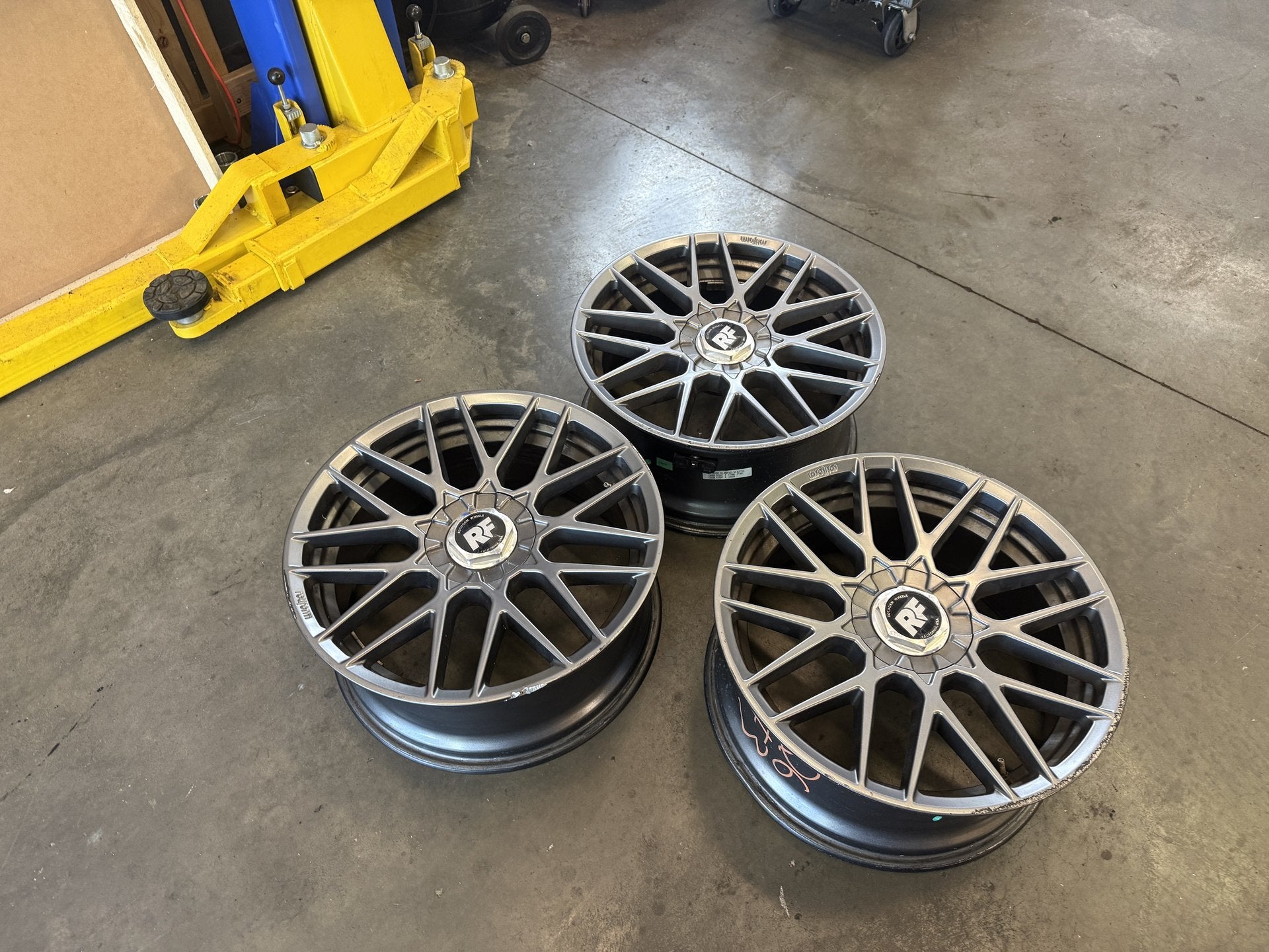 19x8.5 ET+35 Rotiform RSE R141 Silver 5x112 Set of 3 *USED See Pictures*