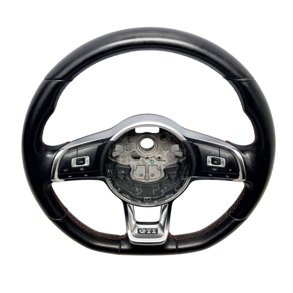 2018-2021 MK7 VW GTI Black Leather Steering Wheel Manual Trans MK7.5 Genuine