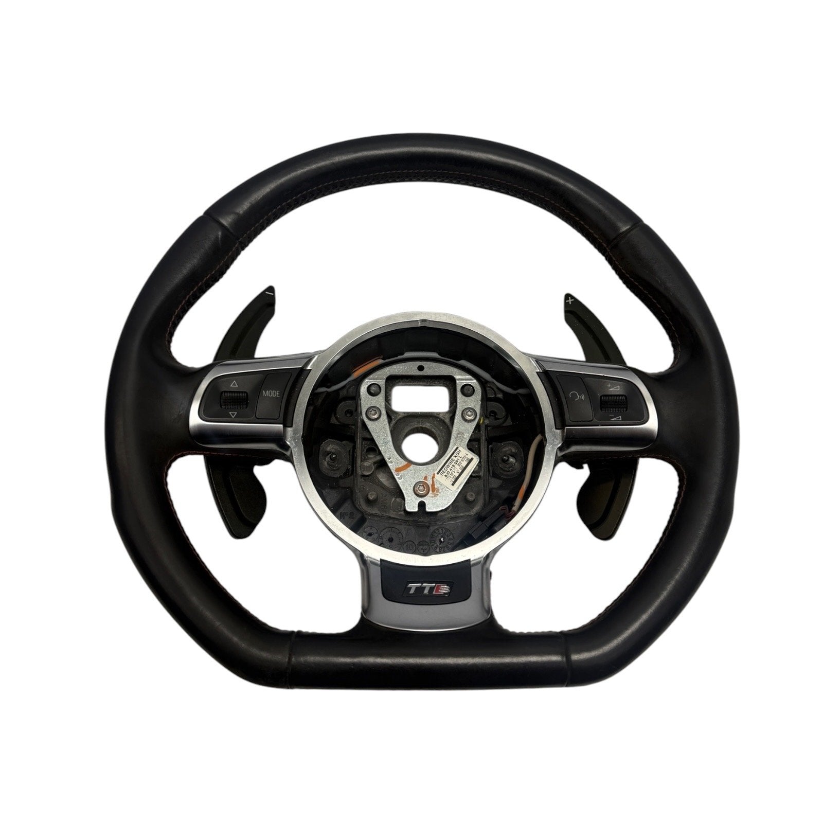 2008-2015 MK2 Audi TTS OEM Steering Wheel Black Flat Bottom Paddle Shifters