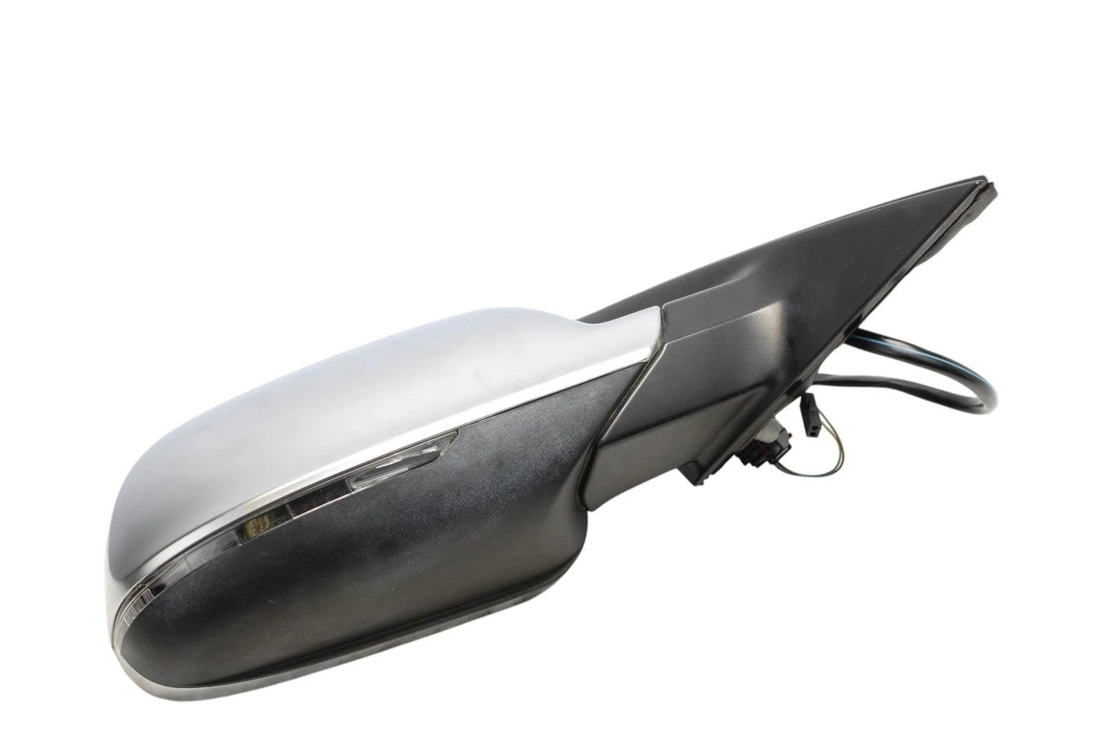 09-16 AUDI B8 S4 A4 FRONT RIGHT SIDE DOOR MIRROR ALUMINUM AUTOFOLD/BLIND SPOT