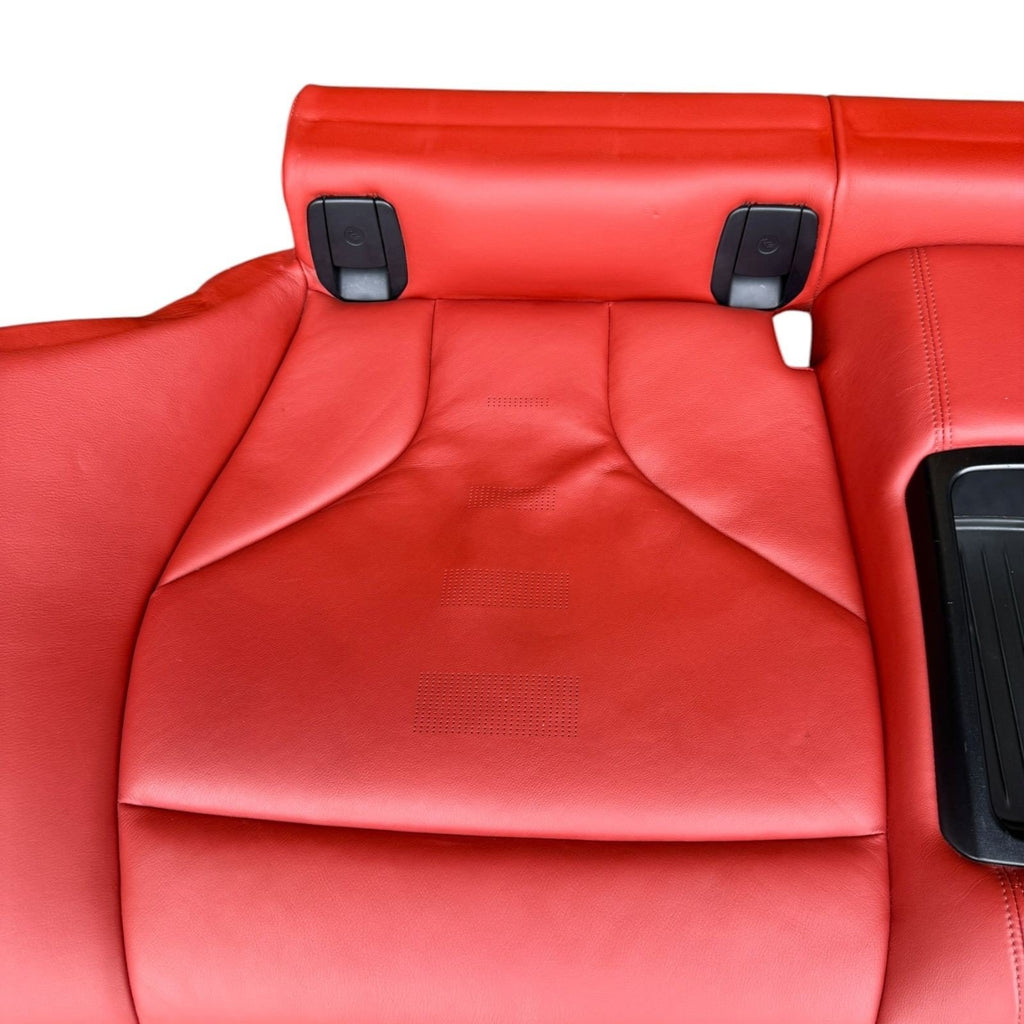 BMW F82 M4 Coupe 15-20 Rear Back Seats Cushion Red Leather Backrest Bench