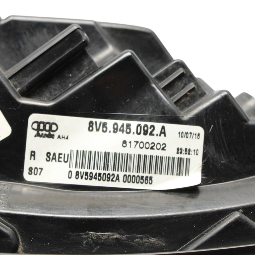 2017-2020 Audi A3 S3 RS3 Right Outer Tail Light Lamp 8V5945092A OEM