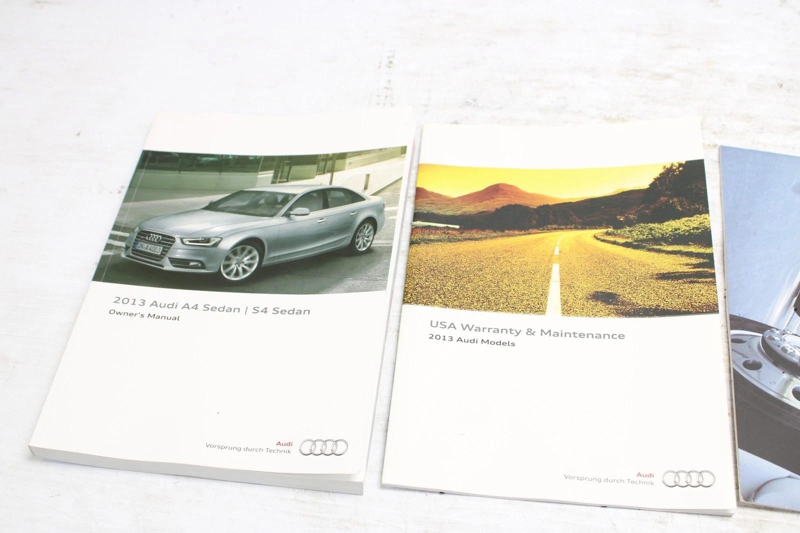 2013 AUDI A4 S4 OWNERS MANUAL SET WITH CASE OEM