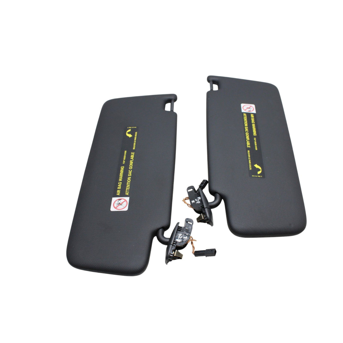 2015-2016 Audi A3 S3 Sun Visor Pair Set Black OEM 8V5857552D 8V5857551D