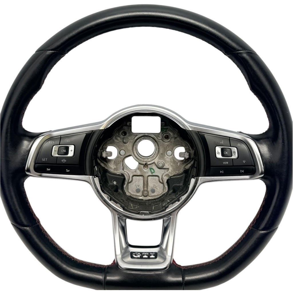 2015-2021 Volkswagen GTI Black Leather Steering Wheel W/ Control Switch OEM