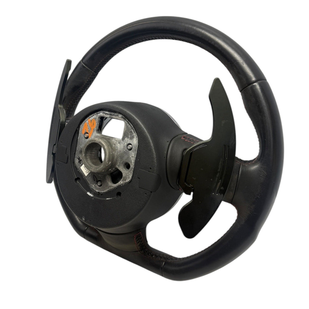 2008-2015 MK2 Audi TTS OEM Steering Wheel Black Flat Bottom Paddle Shifters