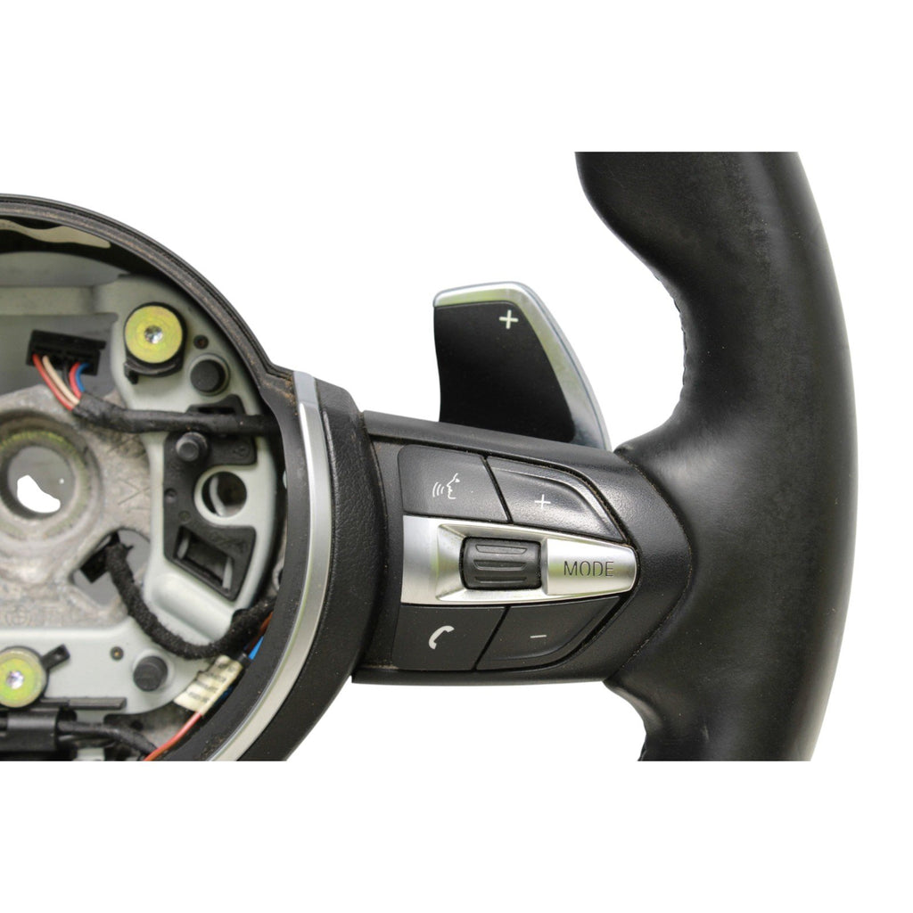OEM BMW F23 F30 F32 F36 Steering Wheel Heated M Sport Black Leather w/Shifters