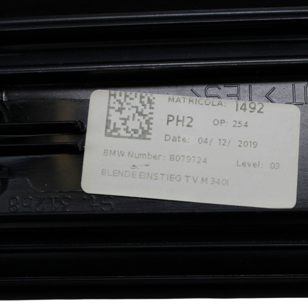 2019-2024 M340i G20 Front Left and Right Door Sill Scuff Plate Set Pair OEM