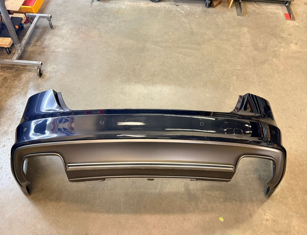 13-16 Audi S4 A4 S-Line B8.5 Rear Bumper Cover OEM MOONLIGHT BLUE LX5R *damage*