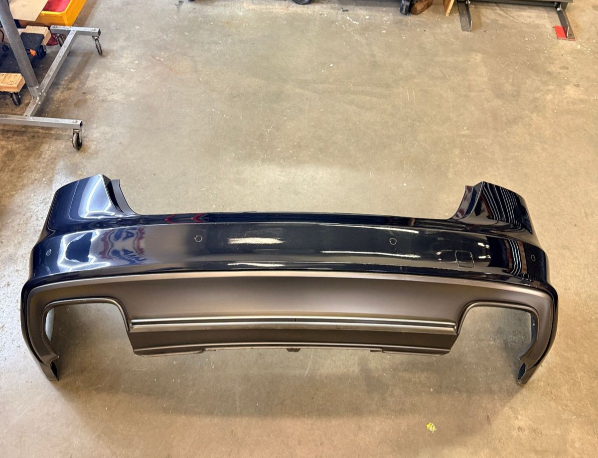13-16 Audi S4 A4 S-Line B8.5 Rear Bumper Cover OEM MOONLIGHT BLUE LX5R *damage*