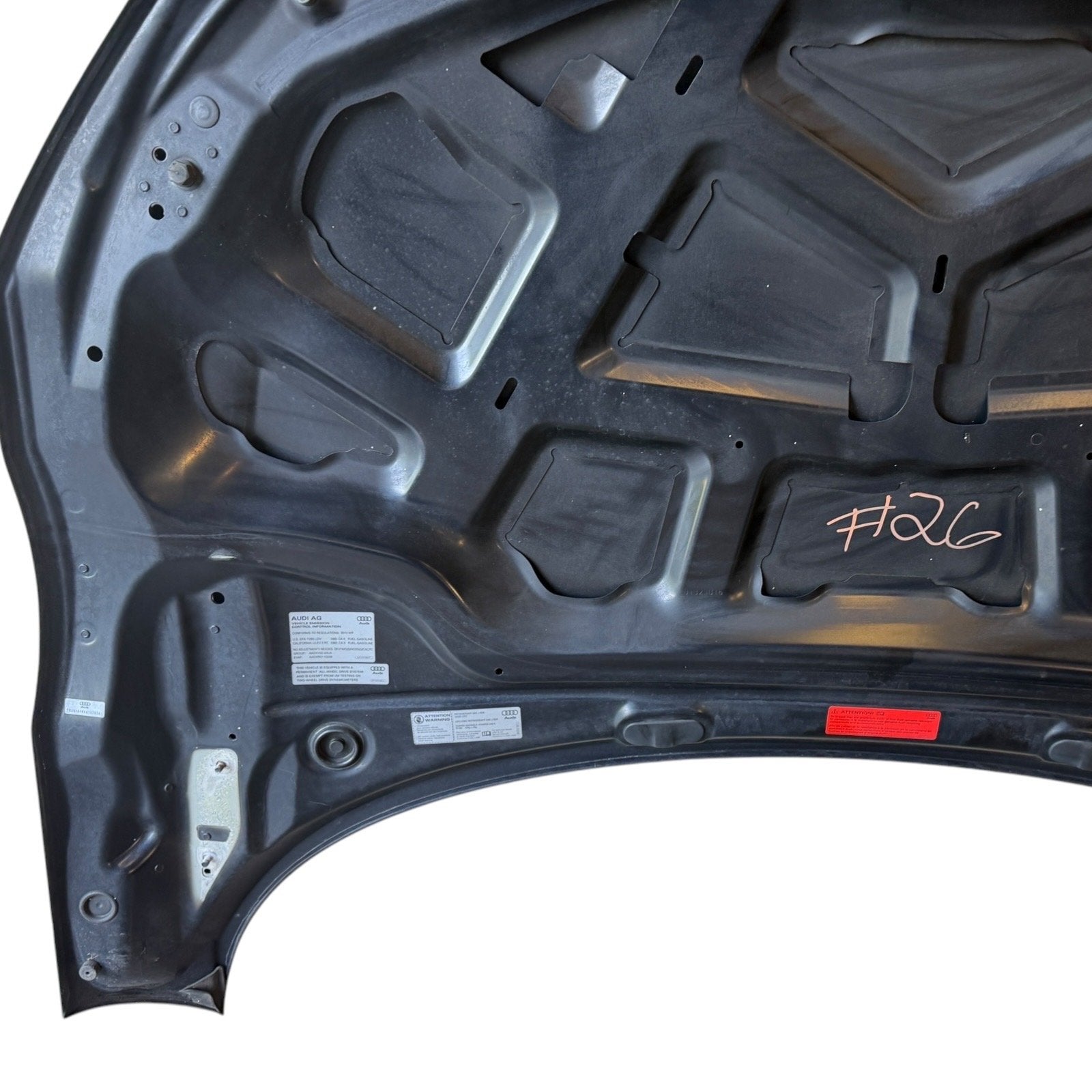 08-15 Audi TT TTS Front Hood Panel Phantom Black Pearl OEM *see Pics*