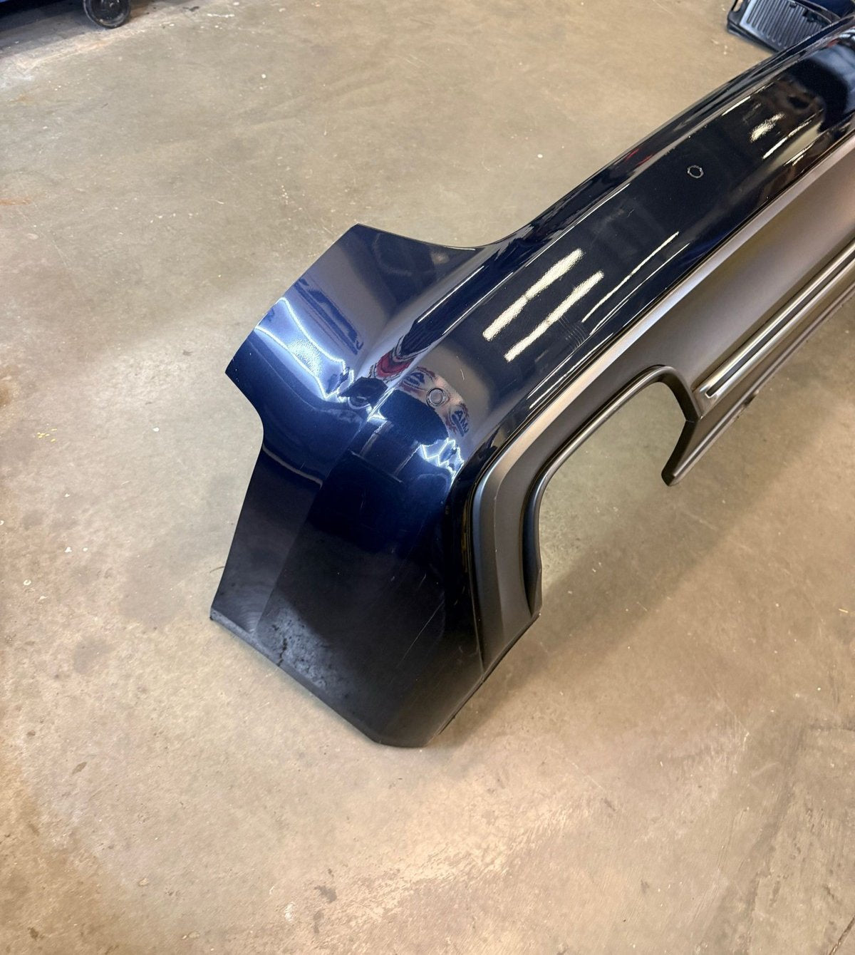 13-16 Audi S4 A4 S-Line B8.5 Rear Bumper Cover OEM MOONLIGHT BLUE LX5R *damage*