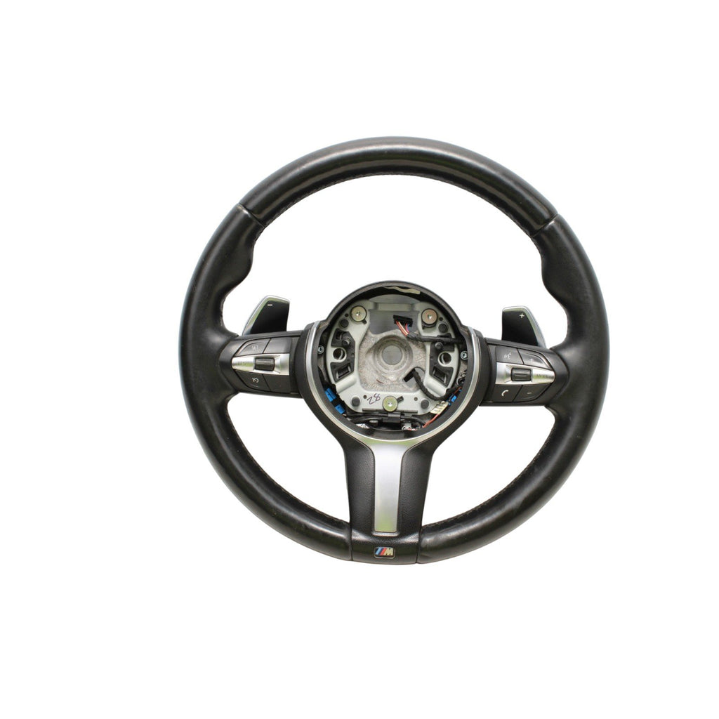 OEM BMW F23 F30 F32 F36 Steering Wheel Heated M Sport Black Leather w/Shifters