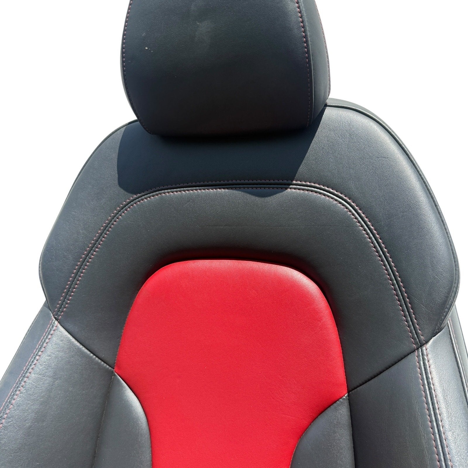 2009-2015 Audi TTS 8J Front Heated Sport Magma Red Seats Set OEM *Have Wear*