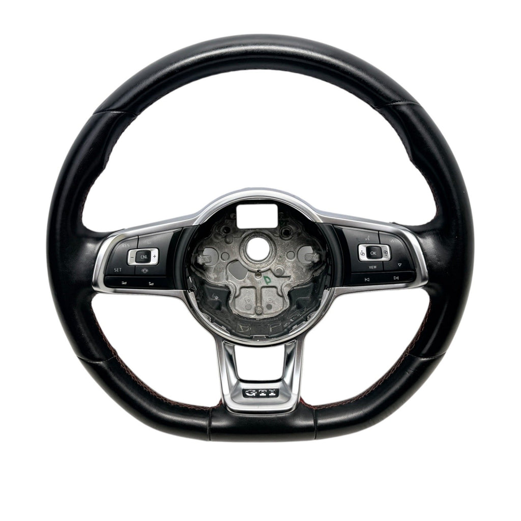 2018-2021 MK7 VW GTI Black Leather Steering Wheel Manual Trans MK7.5 Genuine