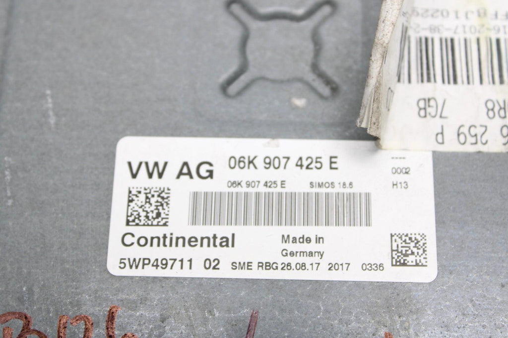 Engine Computer ECU Auto Trans 2.0T 06K907425E 2017-2020 Audi S3