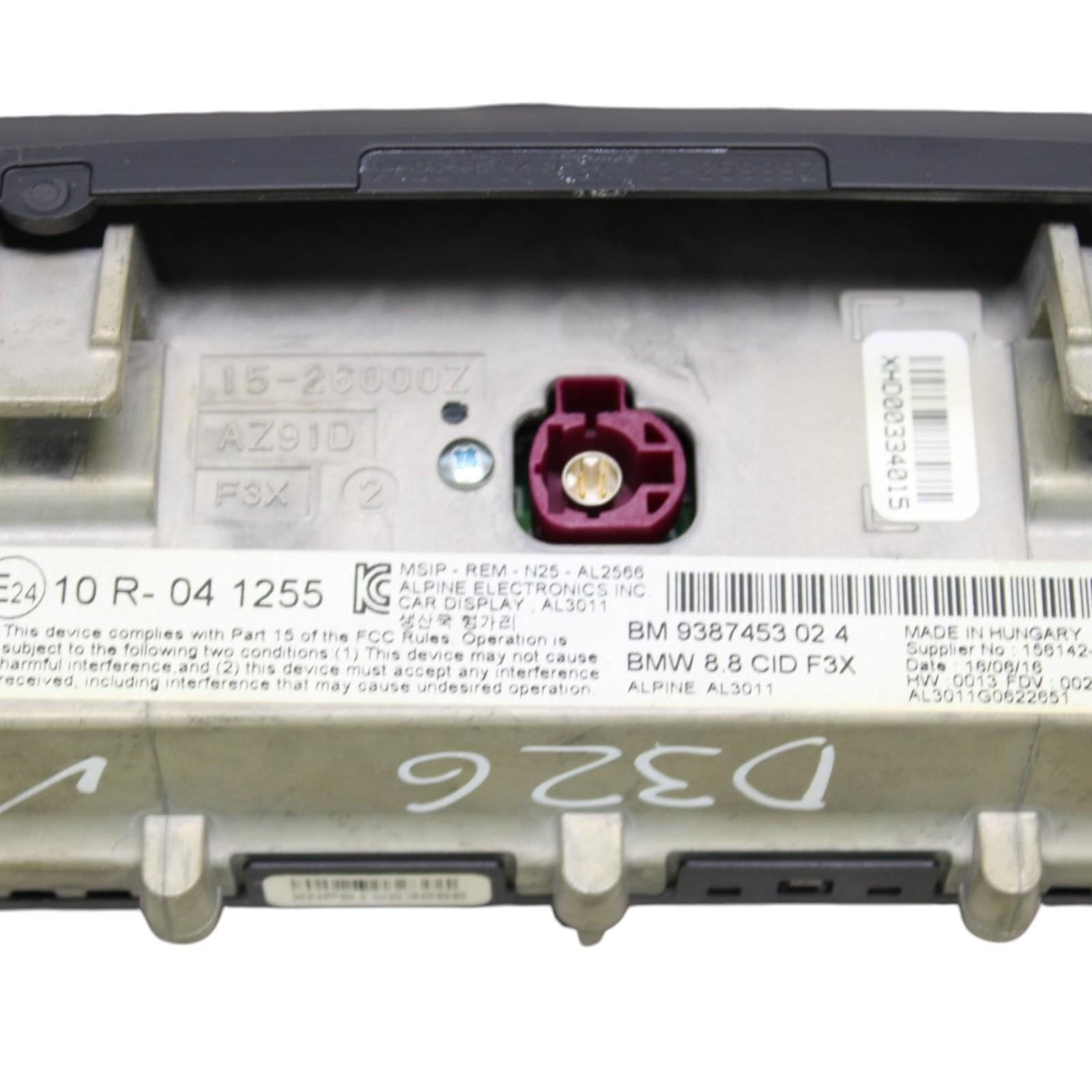 OEM BMW F80 F82 F83 M3 M4 Navigation Display Monitor Information Screen NBT L7