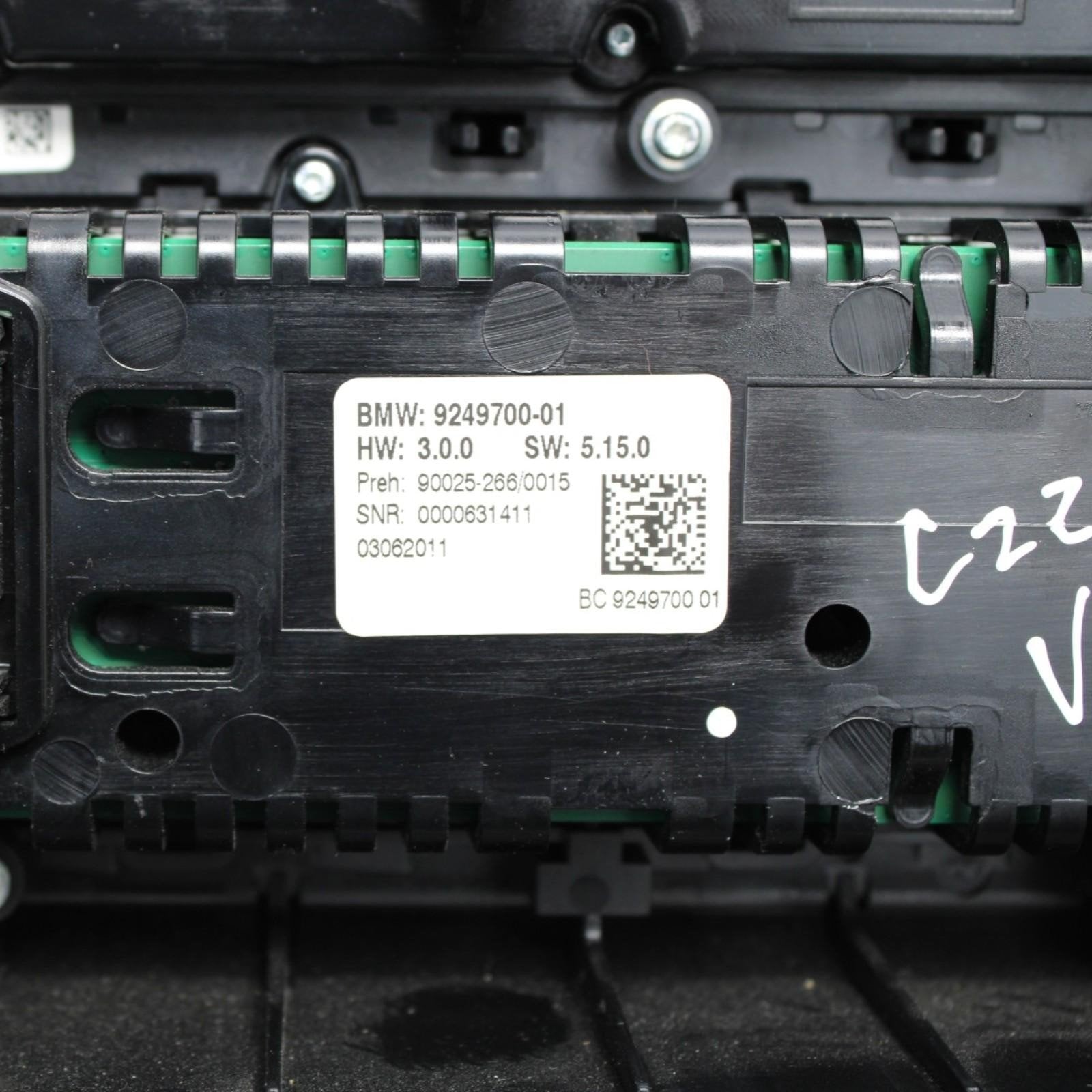 11-16 BMW 528i 535i 550i M5 F10 Climate Control Panel Radio Scratches & Peeling