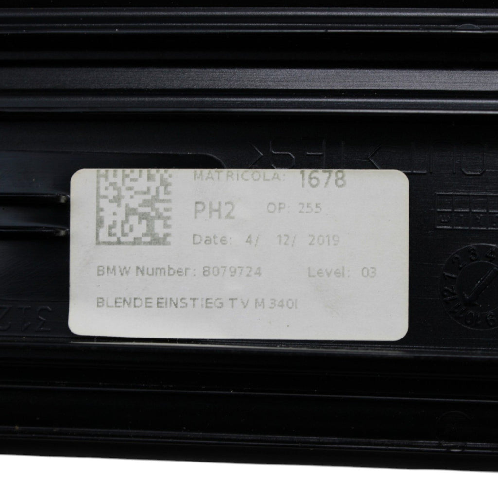 2019-2024 M340i G20 Front Left and Right Door Sill Scuff Plate Set Pair OEM