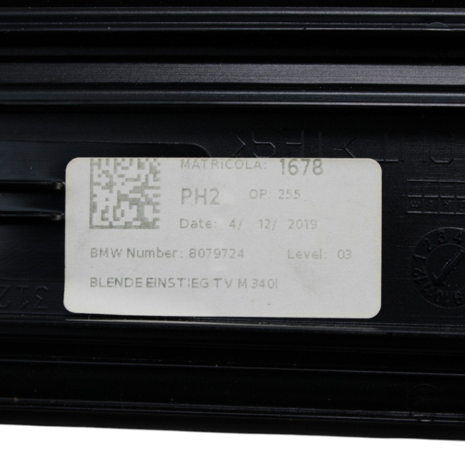 2019-2024 M340i G20 Front Left and Right Door Sill Scuff Plate Set Pair OEM