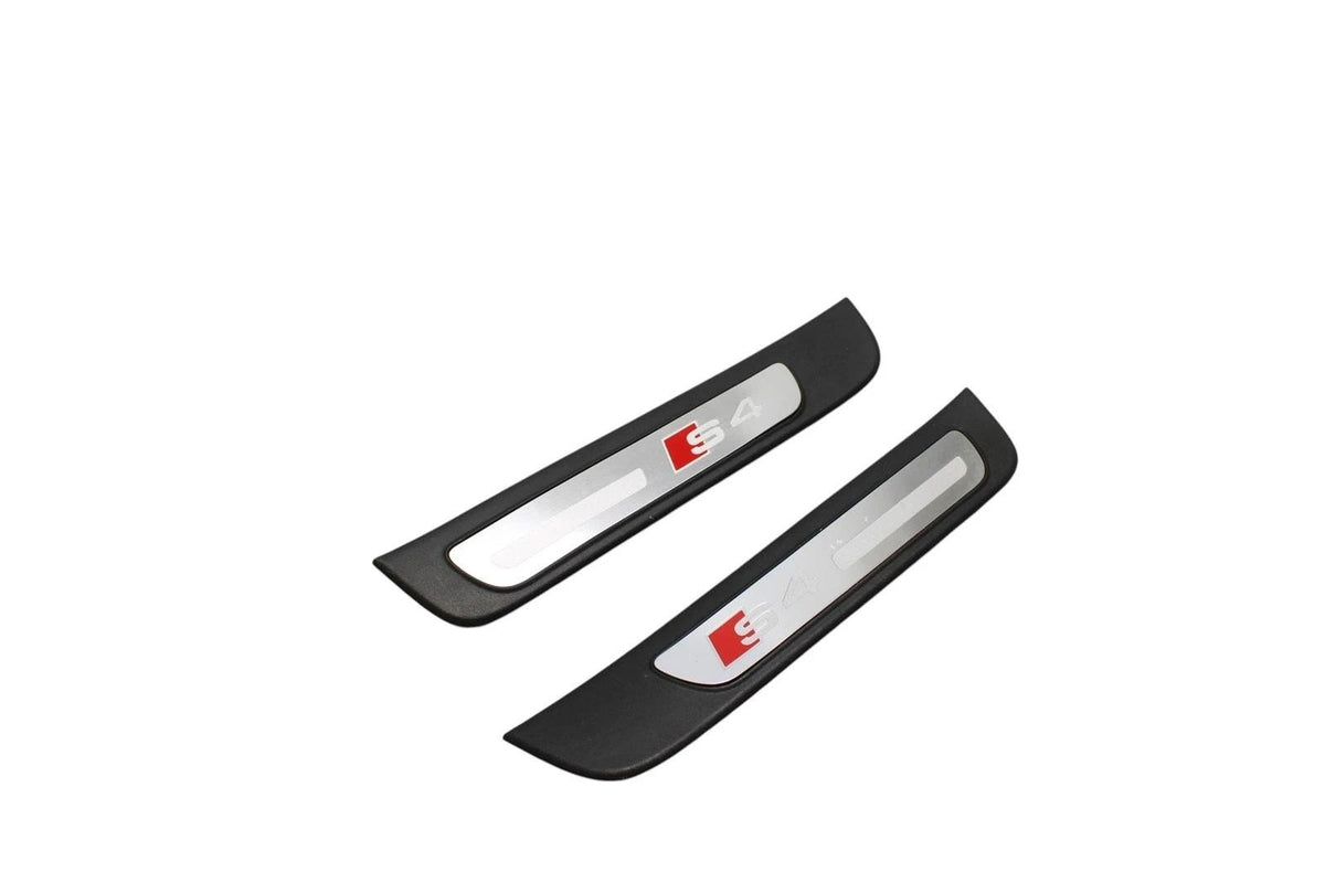 09-16 AUDI A4 S4 REAR LEFT/RIGHT S4 DOOR SILL PANEL SCUFF PLATE PAIR *broke tab*