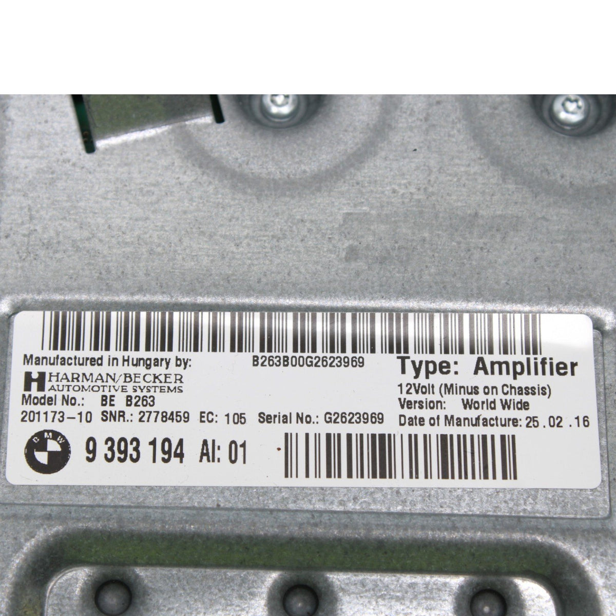 14-20 OEM BMW F30 F36 F80 F82 M3 M4 Stereo Audio Amplifier Amp HARMAN BECKER