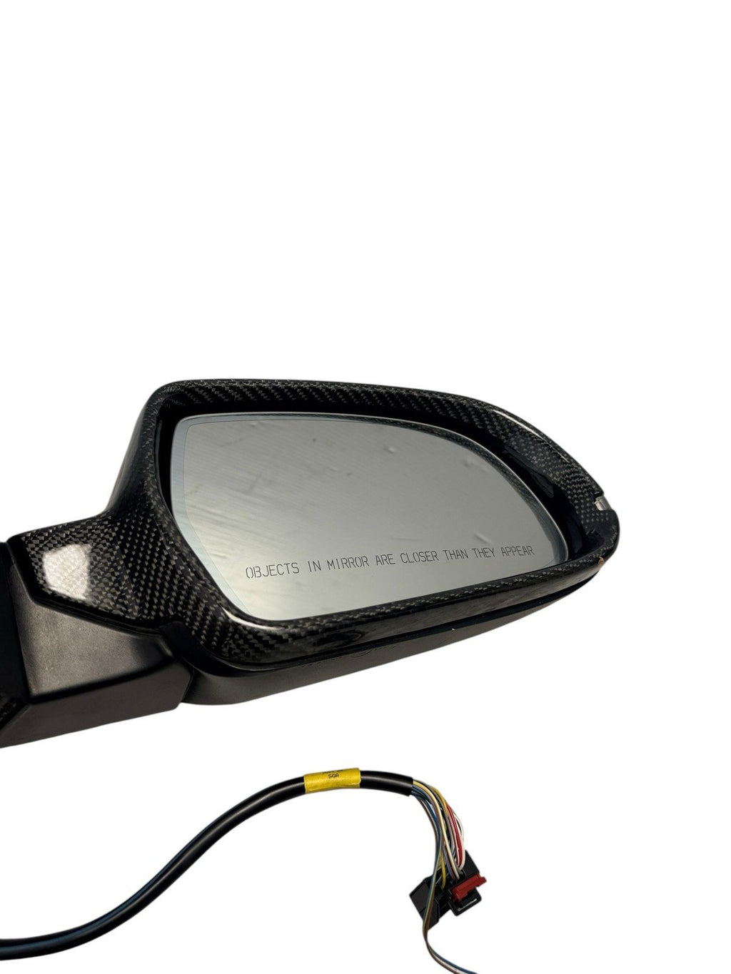 10-16 Audi S4 B8 B8.5 RIGHT PASSENGER SIDE DOOR MIRROR CARBON WITH BLIND SPOT