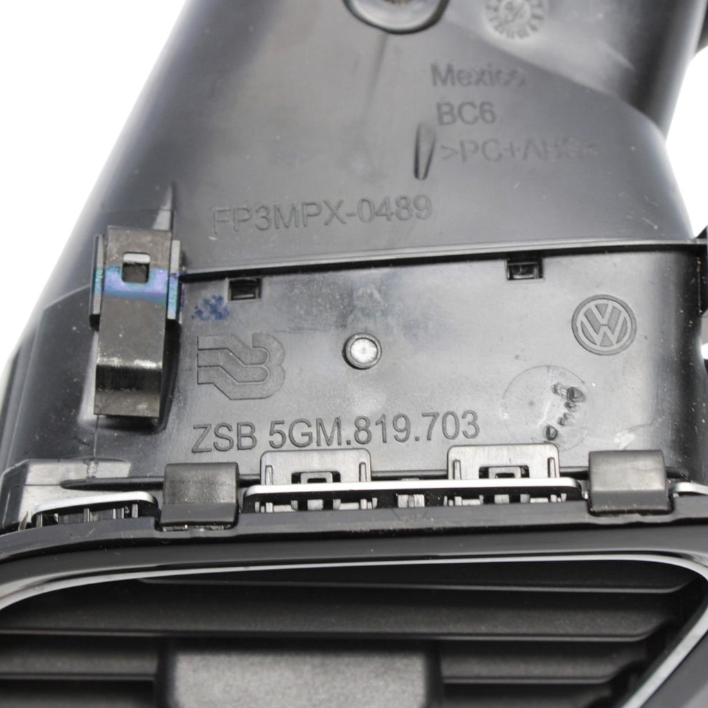 2015-2021 MK7 VW GTI Golf R Left HVAC Vent Ar Duct Gloss Black Piano Black OEM