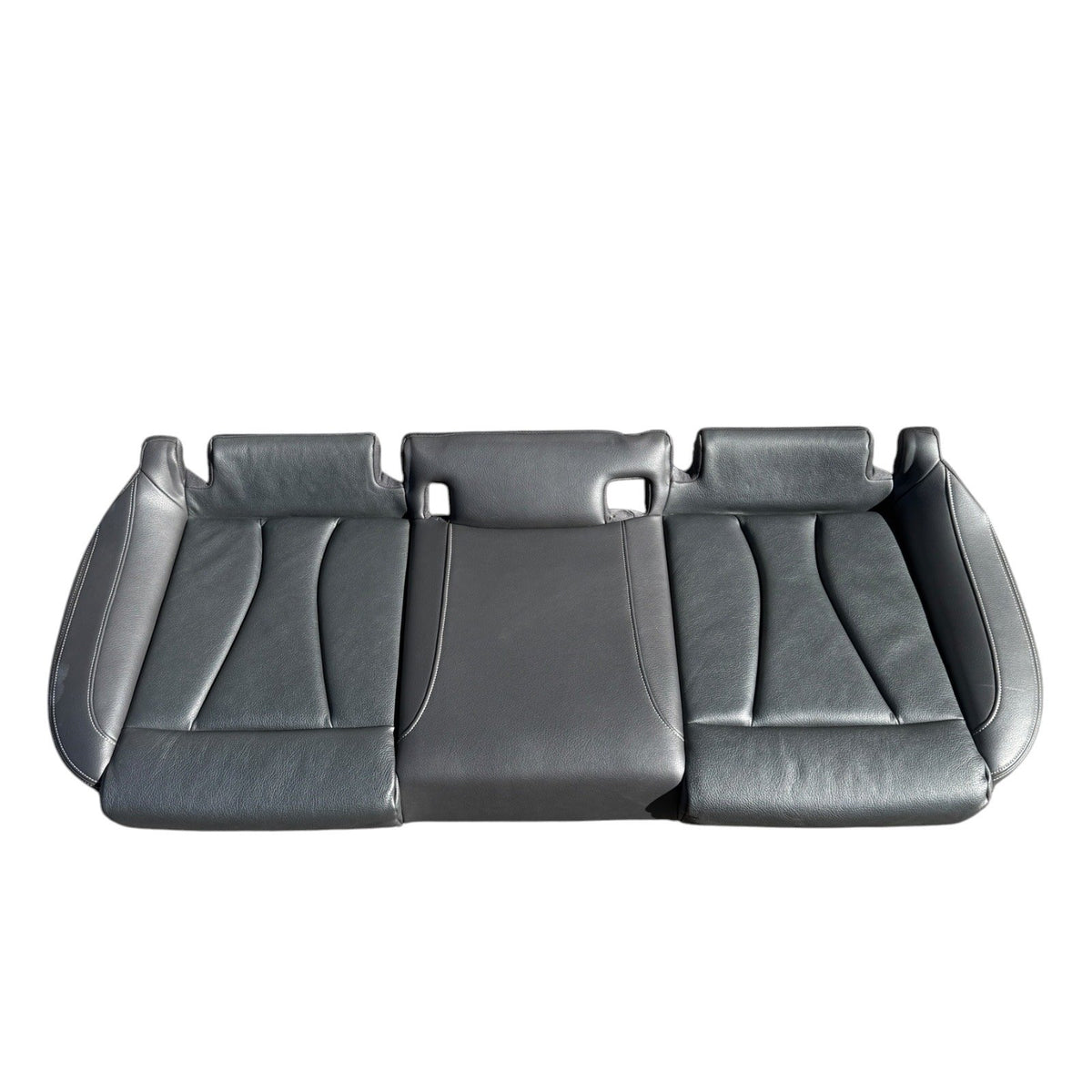 2015-2020 Audi S3 Seat Set Front & Rear Black Leather Silver Stitching OEM