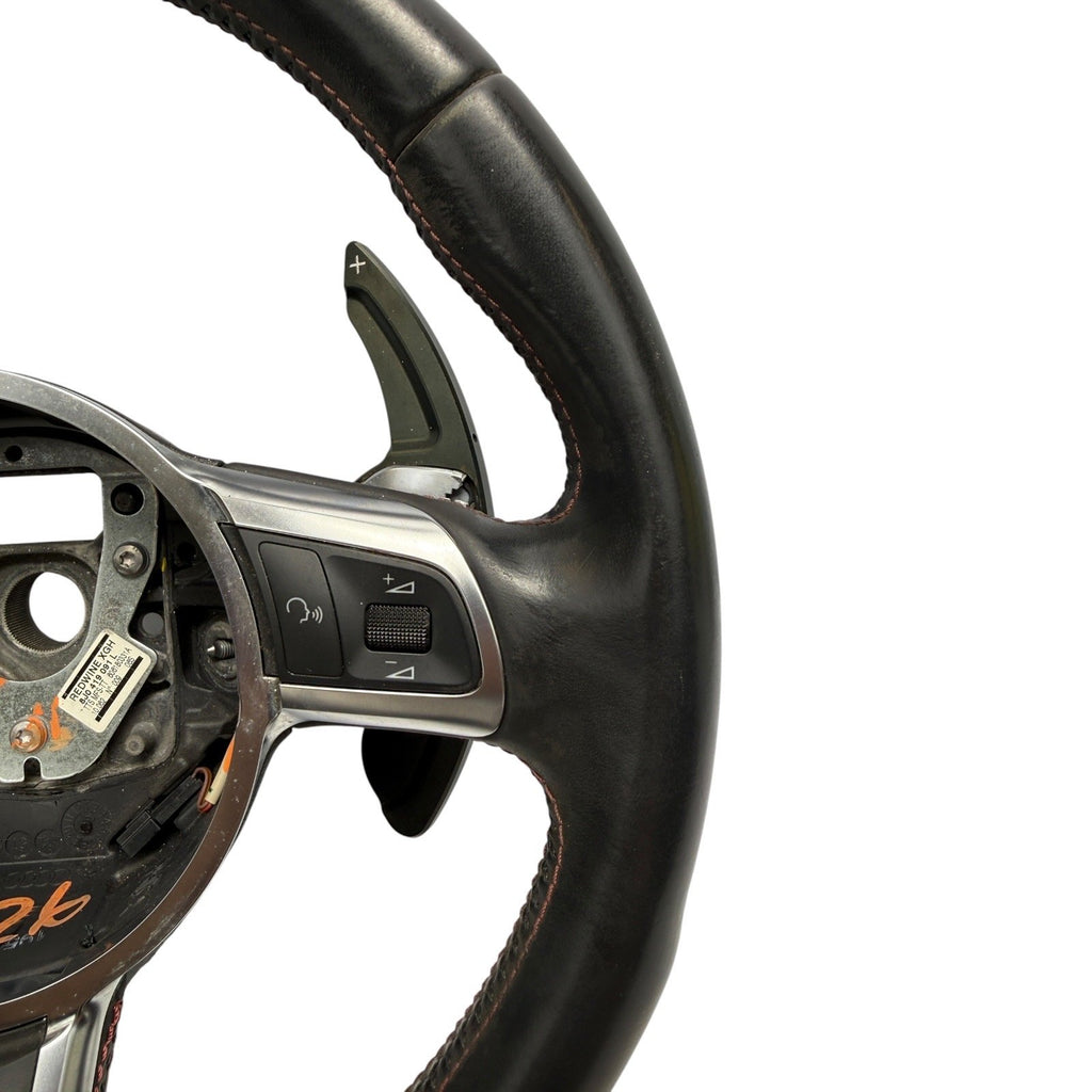 2008-2015 MK2 Audi TTS OEM Steering Wheel Black Flat Bottom Paddle Shifters