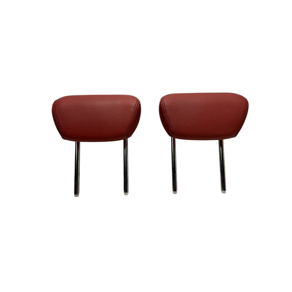 2014-2016 BMW 435i Grand Coupe Red Leather Rear Headrest Pair OEM