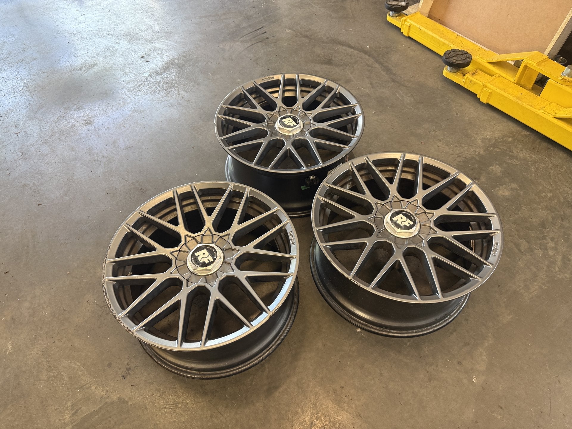 19x8.5 ET+35 Rotiform RSE R141 Silver 5x112 Set of 3 *USED See Pictures*