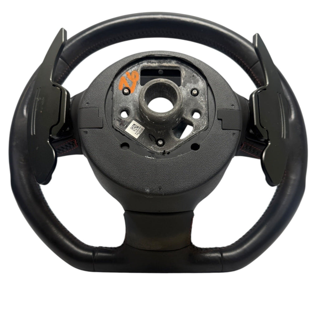 2008-2015 MK2 Audi TTS OEM Steering Wheel Black Flat Bottom Paddle Shifters