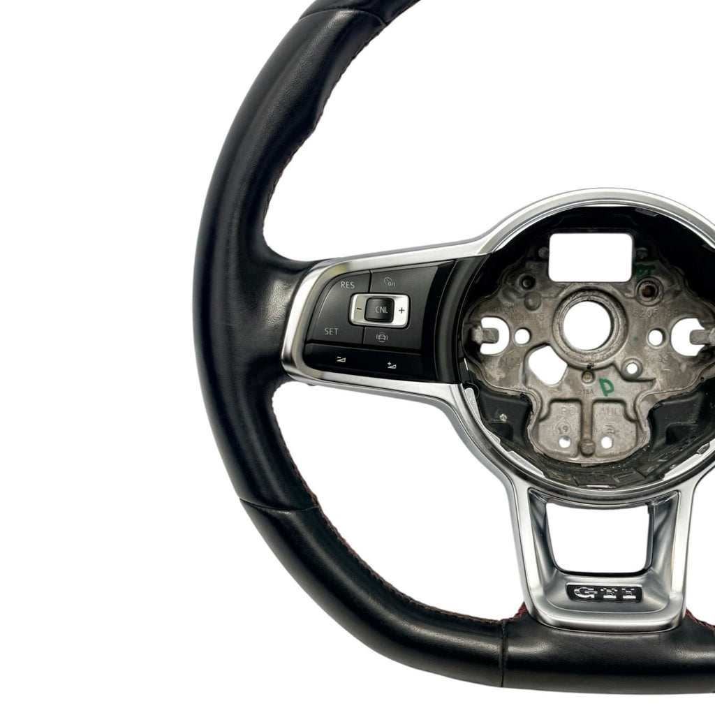 2015-2021 Volkswagen GTI Black Leather Steering Wheel W/ Control Switch OEM
