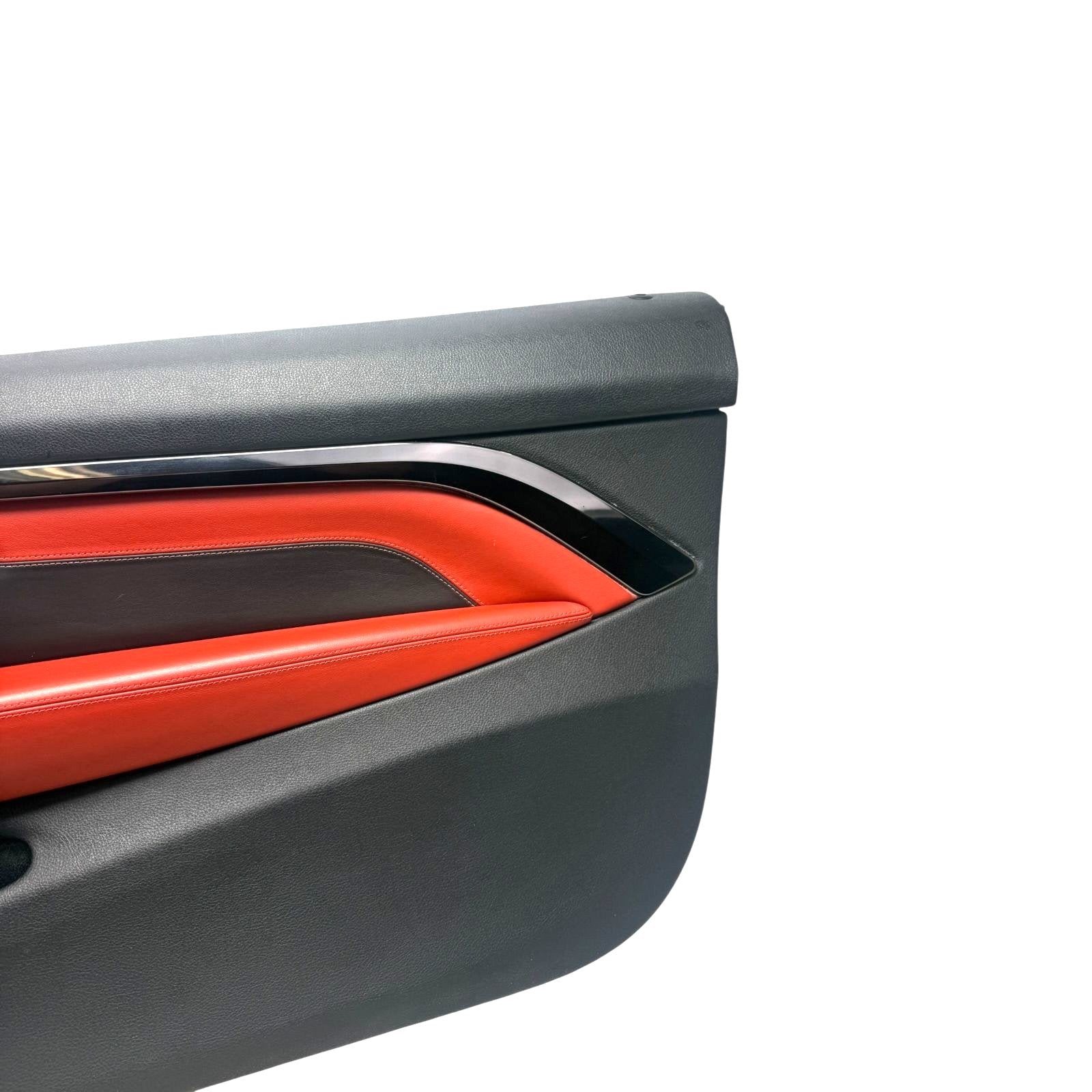 15-20 BMW M4 F82 Front Passenger Right Door Panel Red Leather OEM *Needs Clips*